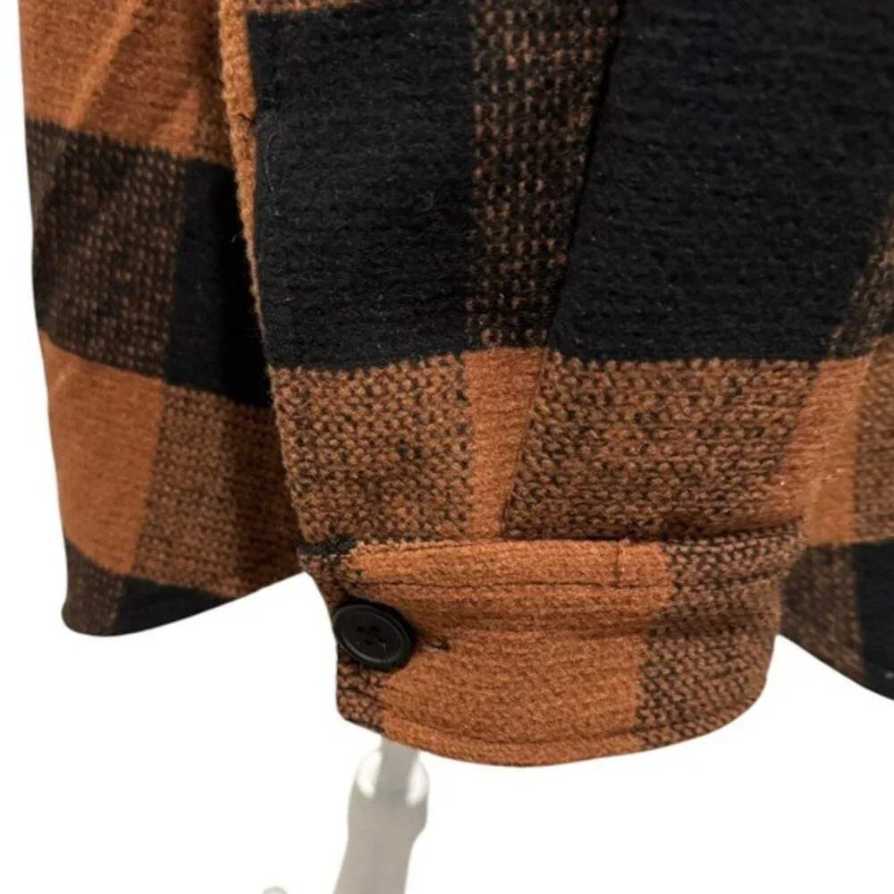 NWT RDI Orange & Black Plaid Jacket XL